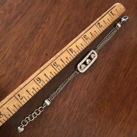 Brighton SLIDING HEARTS retired bracelet Swarovski crystals - Picture 10 of 12